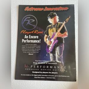 Floyd Rose Guitar Performance Pinup with Aerosmith’s Brad Whitfield